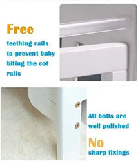 mcc direct Wooden Baby Cot Bed "Orlando" & Water repellent Mattress
