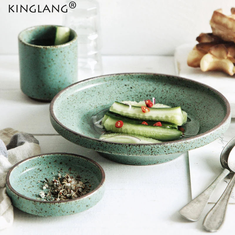 Retro Green Ceramic Dinnerware