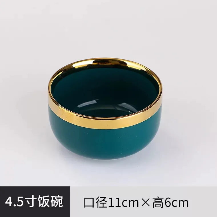 Golden Rim Ceramic Tableware