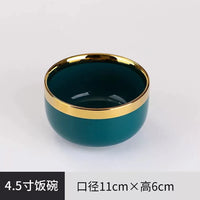 Golden Rim Ceramic Tableware