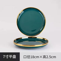 Golden Rim Ceramic Tableware