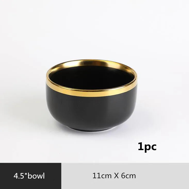 Gilt Rim Porcelain Dinnerware