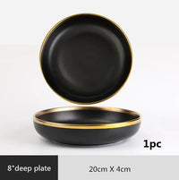 Gilt Rim Porcelain Dinnerware