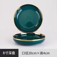 Golden Rim Ceramic Tableware