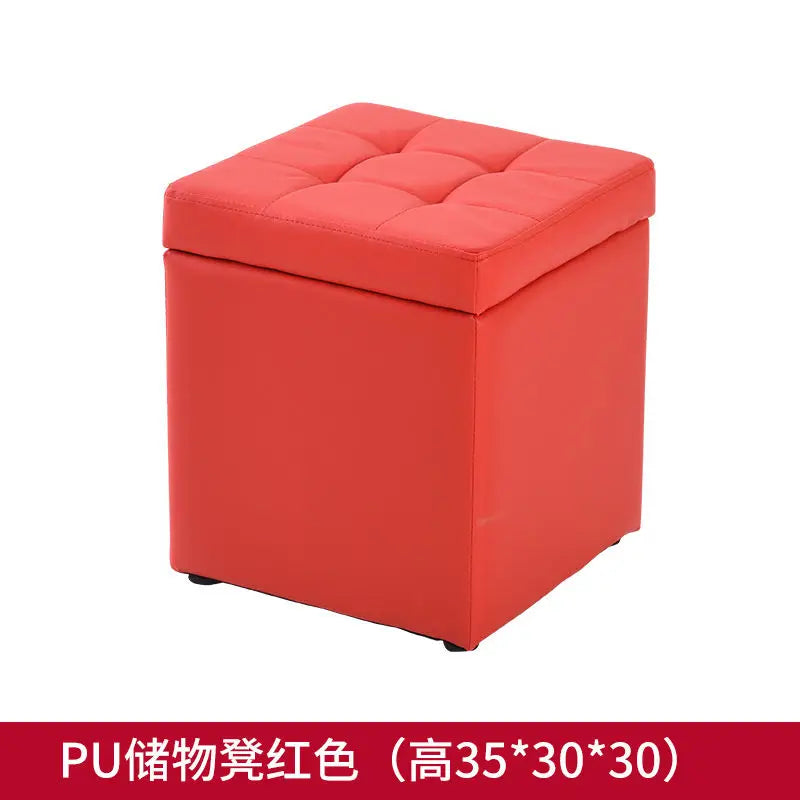 Folding Storage Ottoman Stool