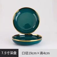 Golden Rim Ceramic Tableware