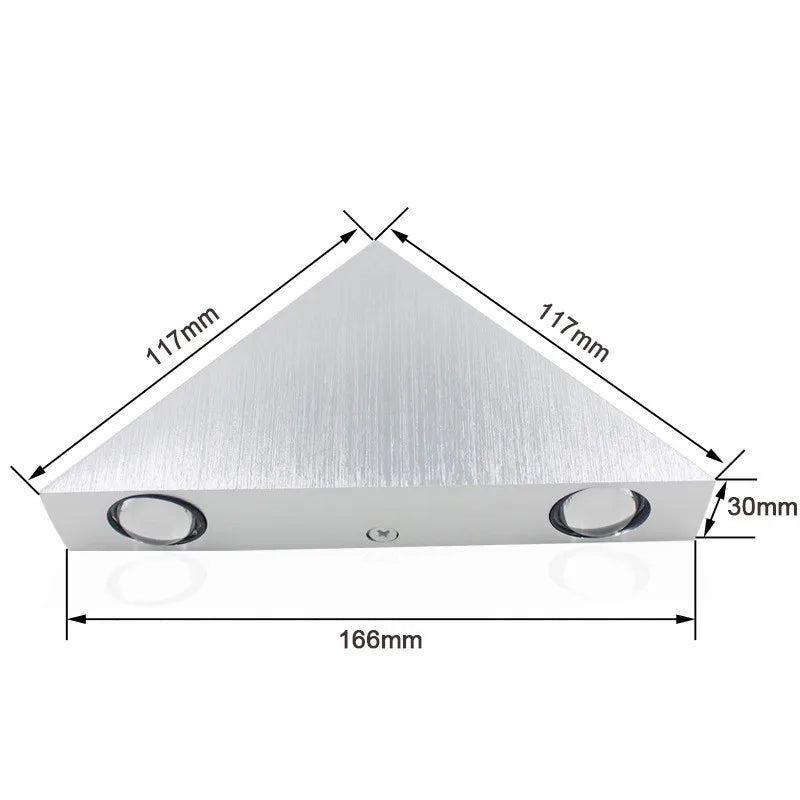 Brushed Silver Triangle Sconce