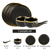 Gilt Rim Porcelain Dinnerware