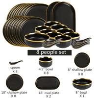 Gilt Rim Porcelain Dinnerware