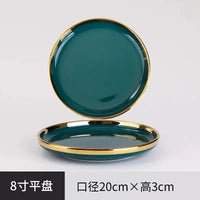 Golden Rim Ceramic Tableware