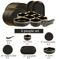 Gilt Rim Porcelain Dinnerware
