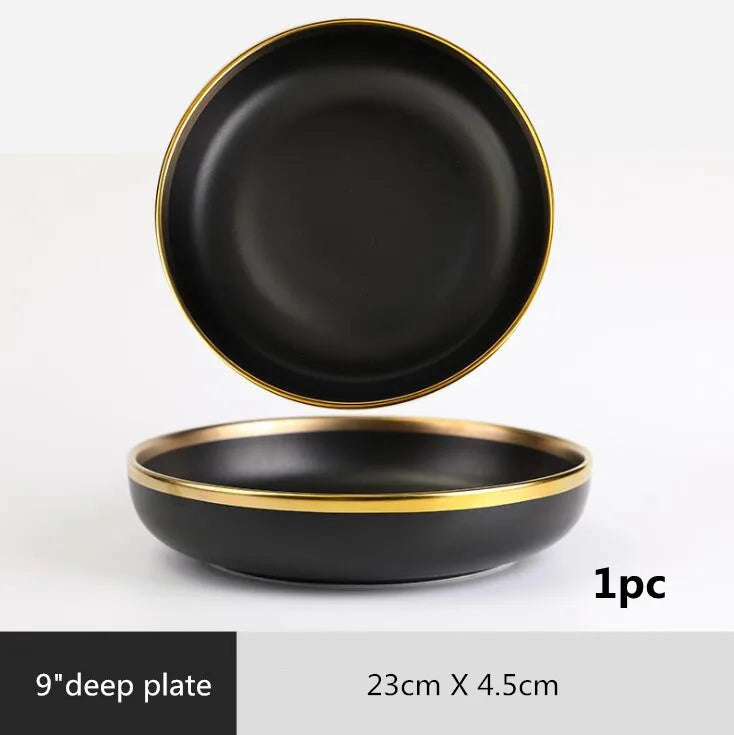 Gilt Rim Porcelain Dinnerware