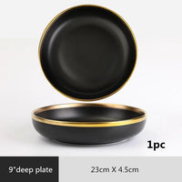 Gilt Rim Porcelain Dinnerware
