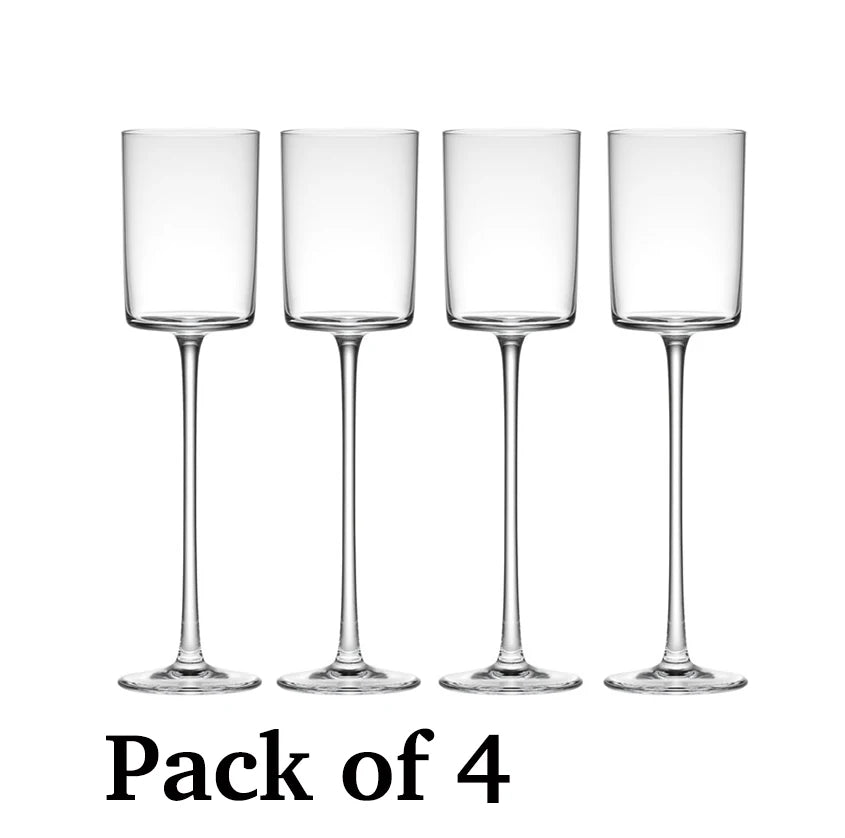 Hand-Blown Champagne Flute Set