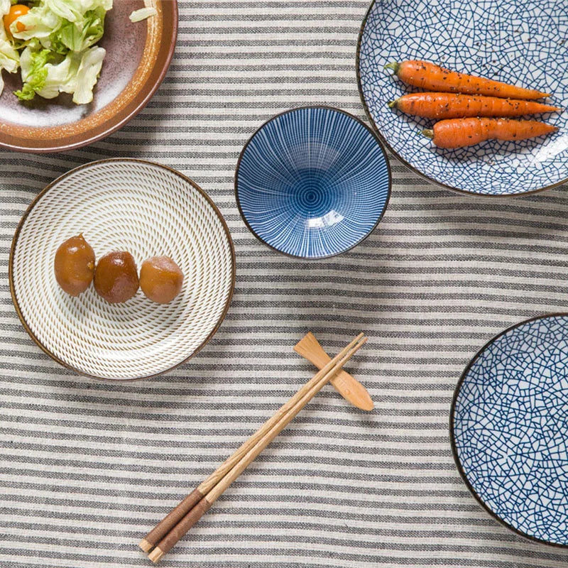 Japanese Blue Dinner Set