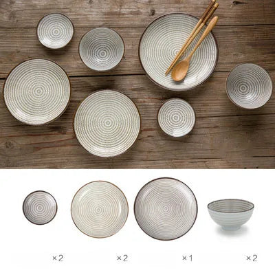 Japanese Blue Dinner Set