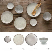 Japanese Blue Dinner Set