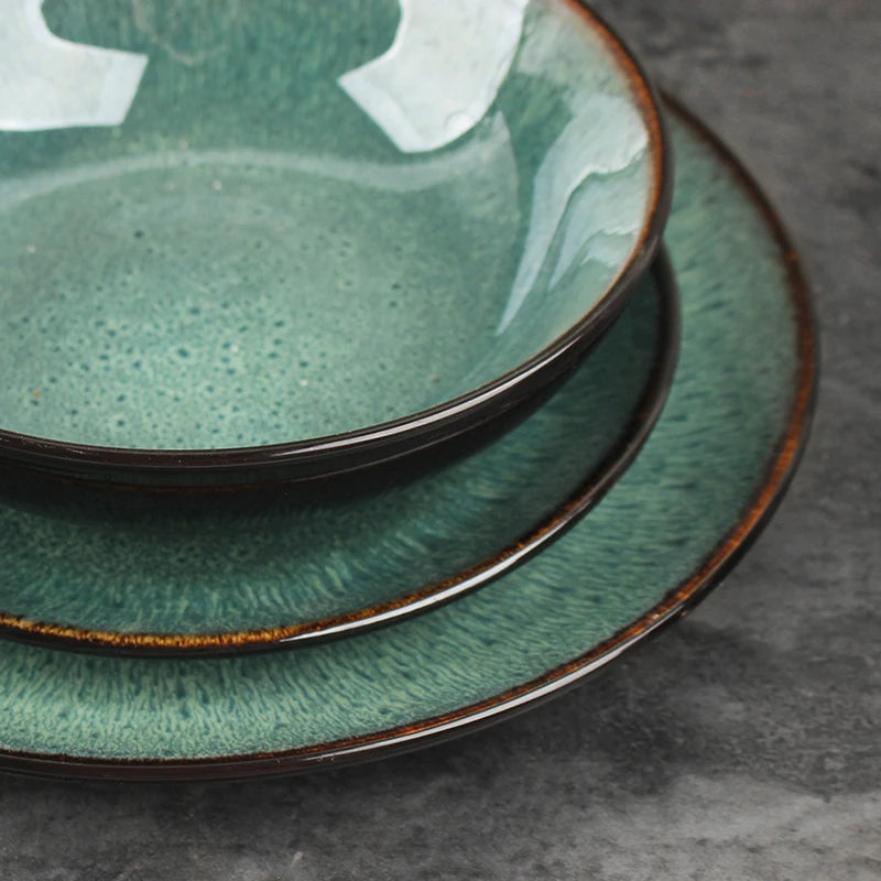 Peacock Glazed Dinnerware Set