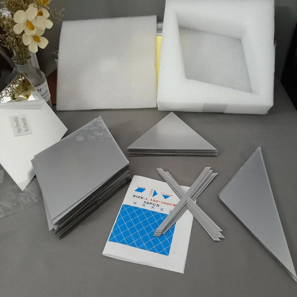 Geometric Diamond Mirror Stickers