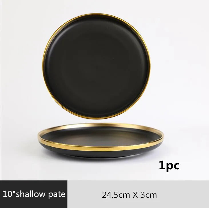 Gilt Rim Porcelain Dinnerware