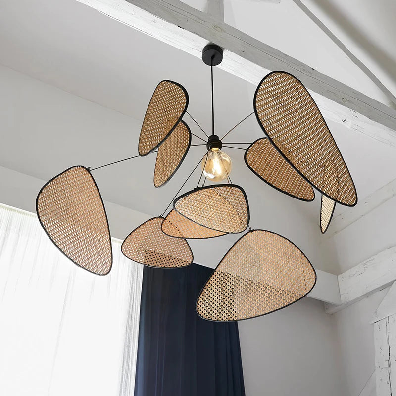Handwoven Bamboo Rattan Chandelier