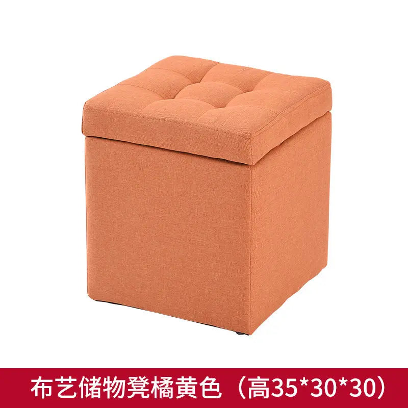 Folding Storage Ottoman Stool