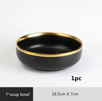 Gilt Rim Porcelain Dinnerware