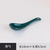 Golden Rim Ceramic Tableware