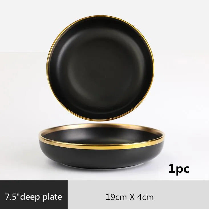 Gilt Rim Porcelain Dinnerware