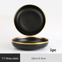 Gilt Rim Porcelain Dinnerware