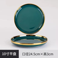 Golden Rim Ceramic Tableware