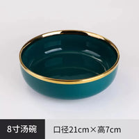 Golden Rim Ceramic Tableware