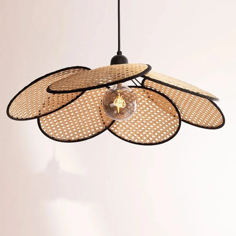 Handwoven Bamboo Rattan Chandelier