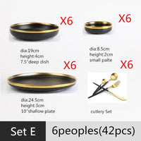 Gilt Rim Porcelain Dinnerware