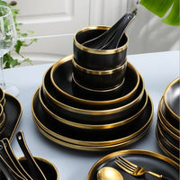 Gilt Rim Porcelain Dinnerware