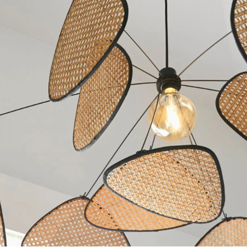 Handwoven Bamboo Rattan Chandelier