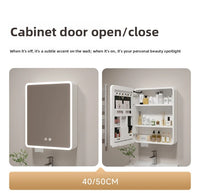 Corner Round Aluminium Mirror Cabinet – Wall Mounted Bathroom Storage