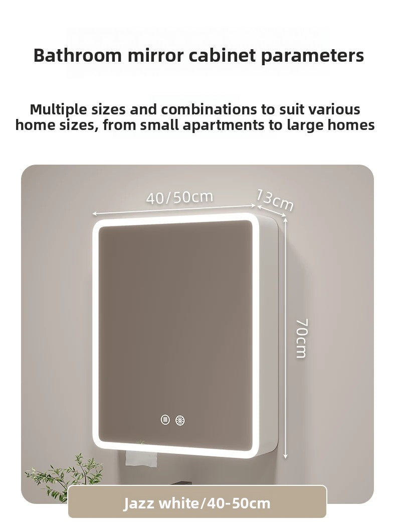 Corner Round Aluminium Mirror Cabinet – Wall Mounted Bathroom Storage