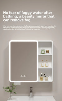 Corner Round Aluminium Mirror Cabinet – Wall Mounted Bathroom Storage