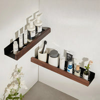 Walnut Bathroom Storage Shelf