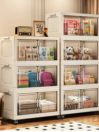 Large Capacity Multifunction Folding Storage Cabinet Dustproof Wardrobe Closet Organizer Easy-to-Install Storage Boxes