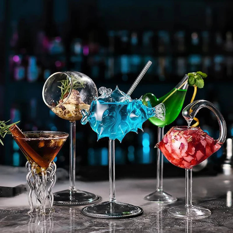Sculptural Bird Cocktail Glass