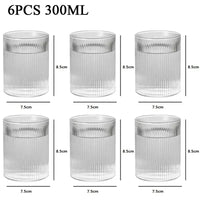 Vertical Ribbed Drinking Glass