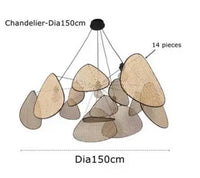 Handwoven Bamboo Rattan Chandelier