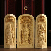 Carved Boxwood Buddha Statue