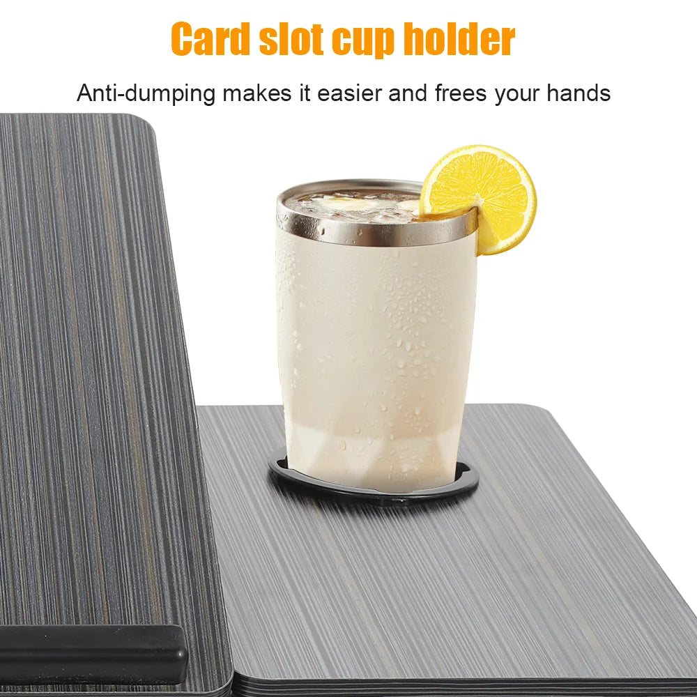Multifunctional Lazy Table Portable Foldable Bed Table Height Adjustable Computer Desk with Cup Holder for Bed Office