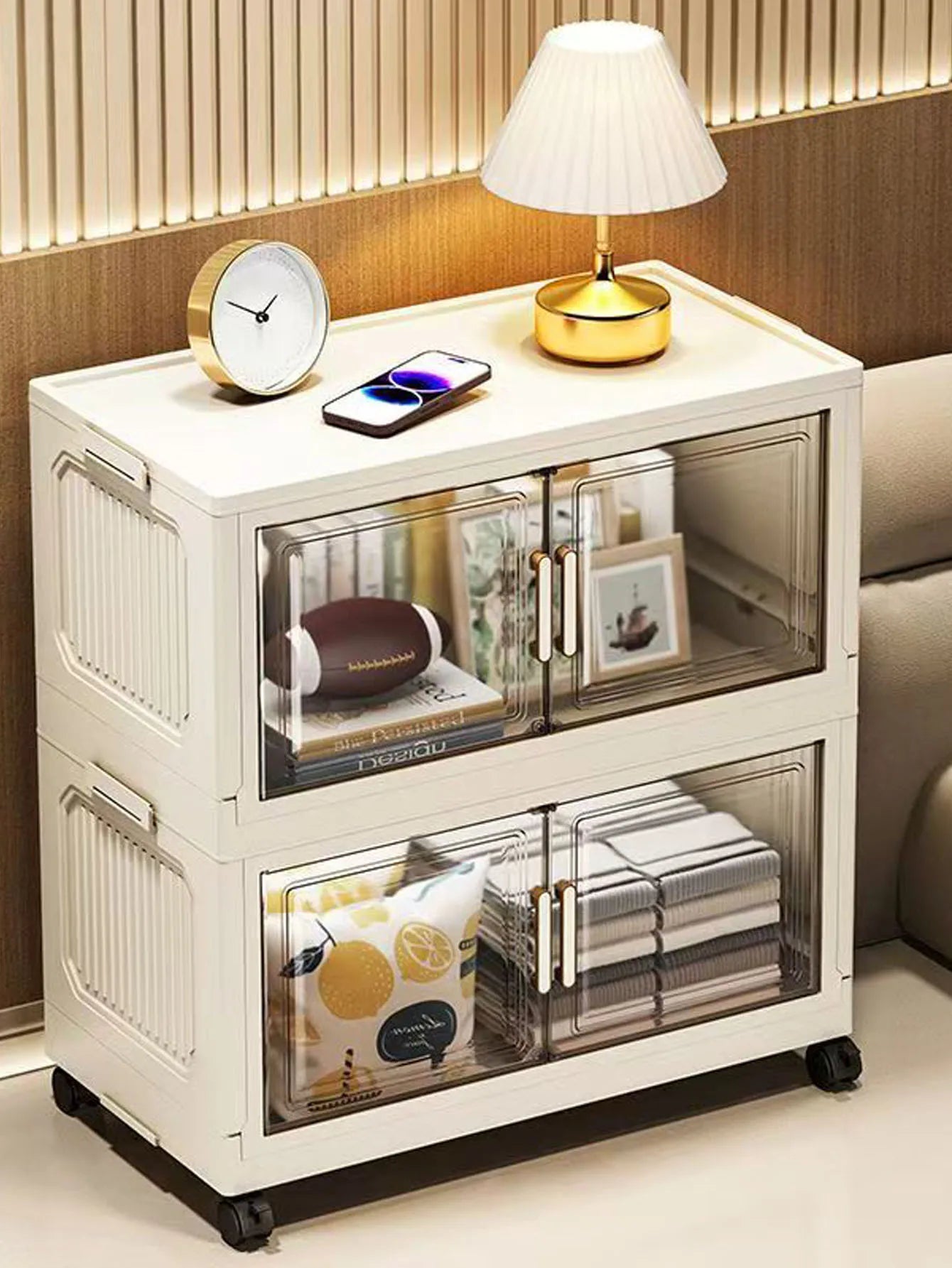 Large Capacity Multifunction Folding Storage Cabinet Dustproof Wardrobe Closet Organizer Easy-to-Install Storage Boxes