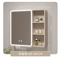 Corner Round Aluminium Mirror Cabinet – Wall Mounted Bathroom Storage