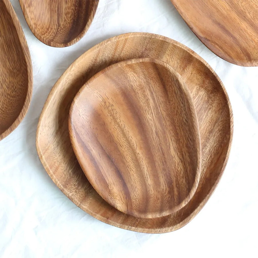 Irregular Solid Wood Tray