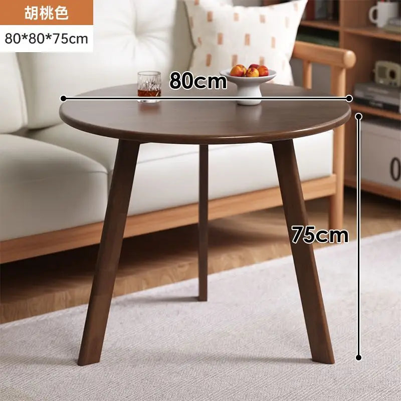 Rubber Wood Round Coffee Table